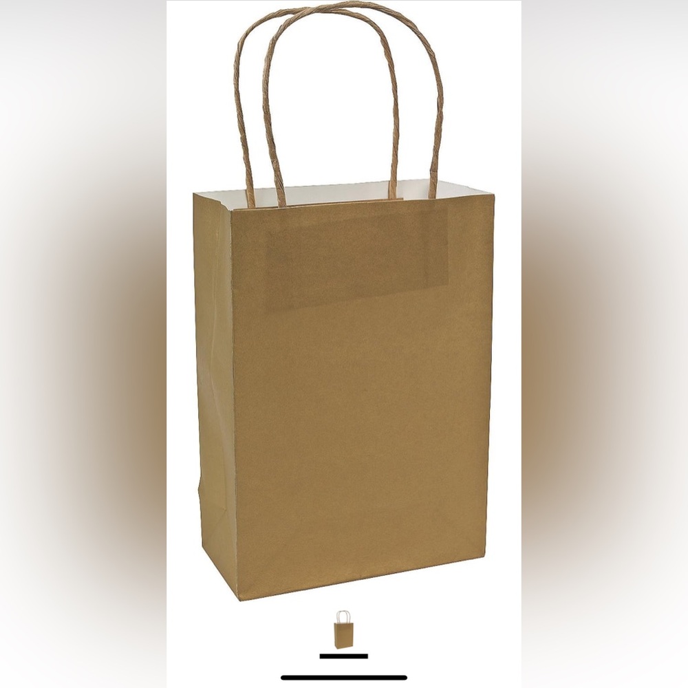 Vegas Gold Paper Gift Bags With Handles